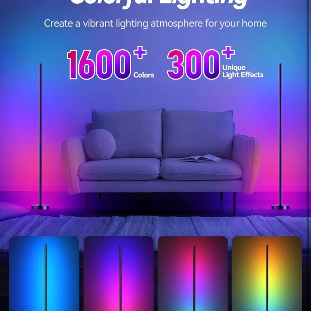 NWT LED Corner Lamp with App and Remote Control